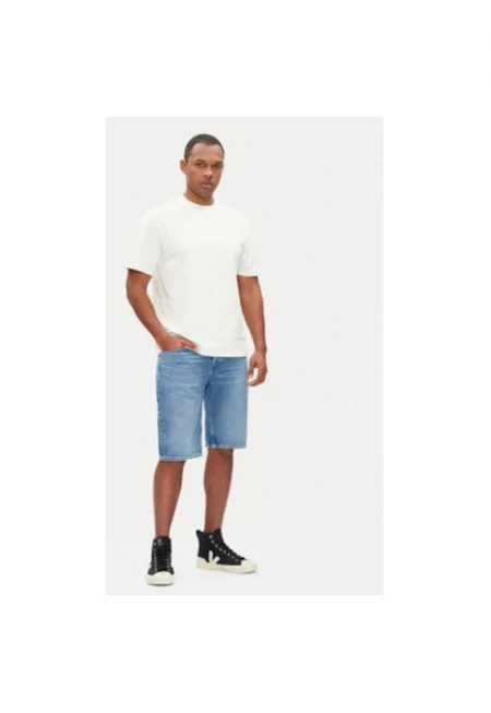 Мъжки шорти  PM801079ND1 - Дънкови - Памук - Син - Син