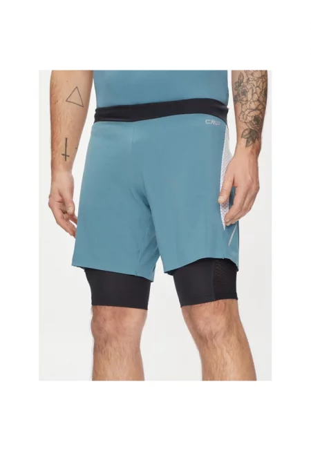 Мъжки спортни къси панталони -  441968 - Син - Полиестер