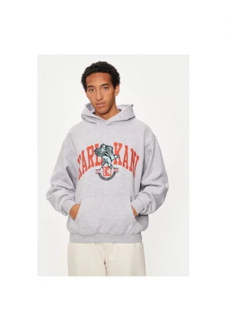 Мъжки суитшърт -  304487255 - Памук/Полиестер - Сив - Сив