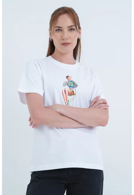 Памучна тениска с графика