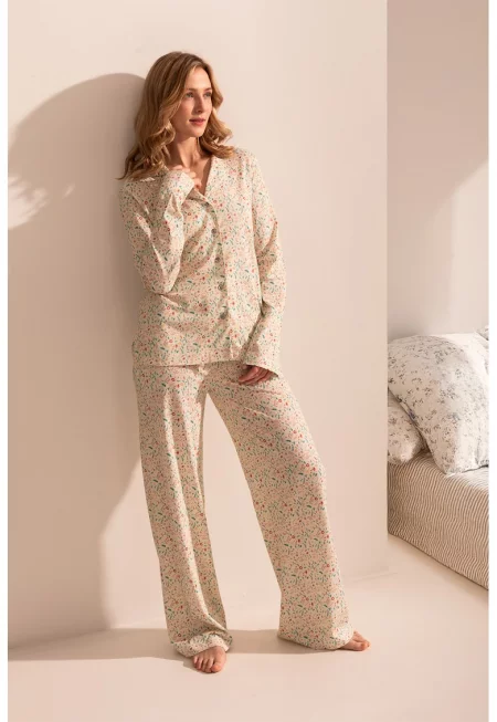 Пижама с бамбук Anais с дълги ръкави - Многоцветен