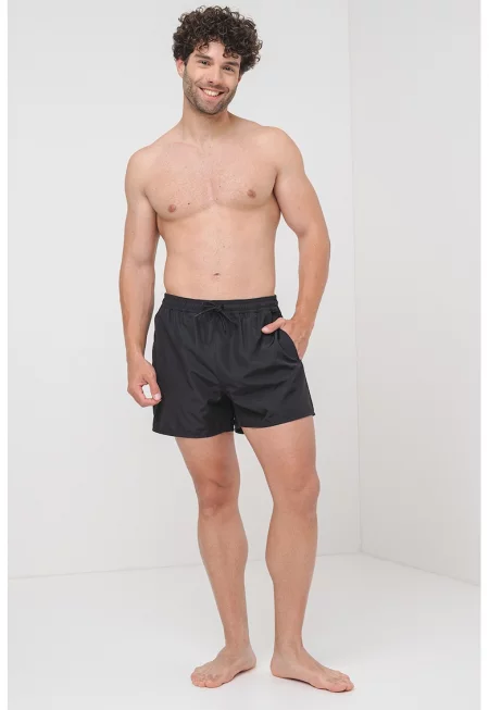 Плувни шорти с регулируема талия - Черен