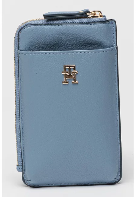 Портфейл за мобилен телефон с регулираща се презрамка - Прашно синьо