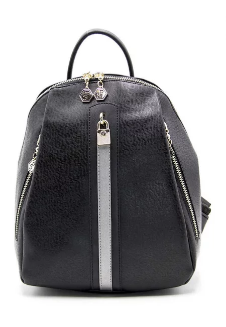 Раница от еко кожа - Черен