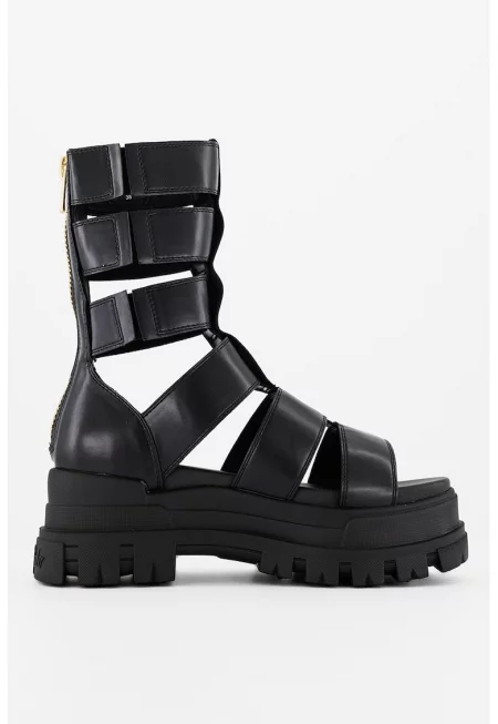 Сандали от еко кожа - Черен