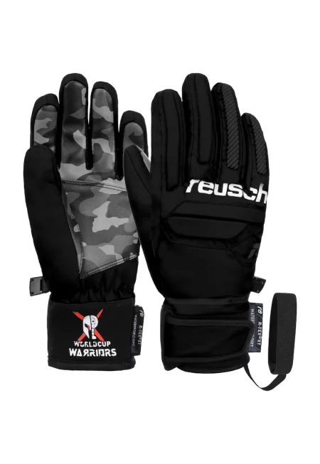 Ски ръкавици за момче  Warrior R-TEX XT - Marco Schwarz - черен/сив камуфлаж