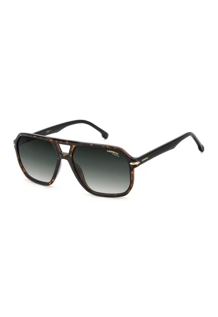 Слънчеви очила Aviator с лого - Черен/Кафяв