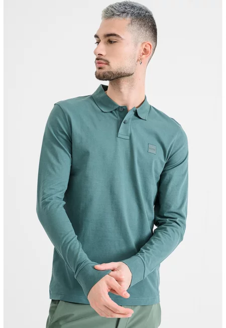 Слим блуза с яка