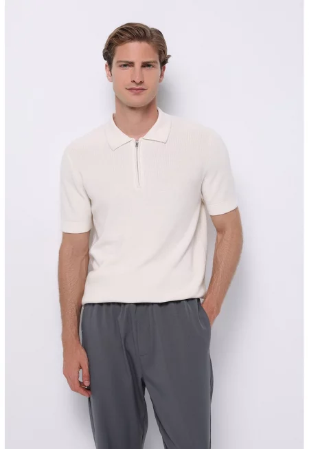 Стандартен пуловер с къси ръкави