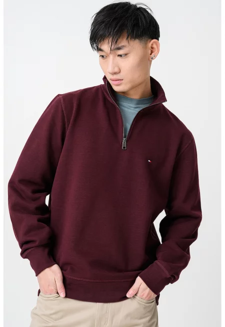 Суитшърт с къс цип