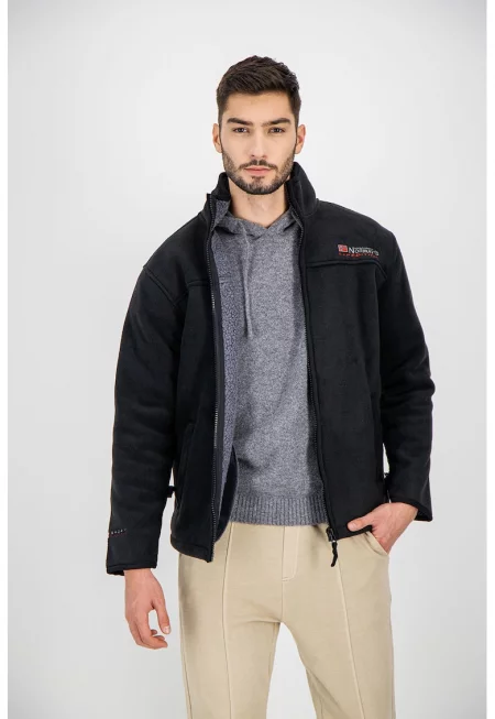 Суитшърт Usine с цип и бродирано лого