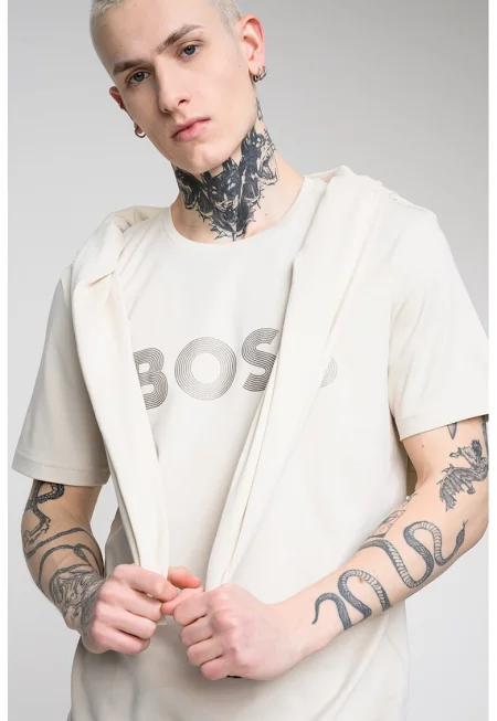 Тениска Future с овално деколте - Светло бежово