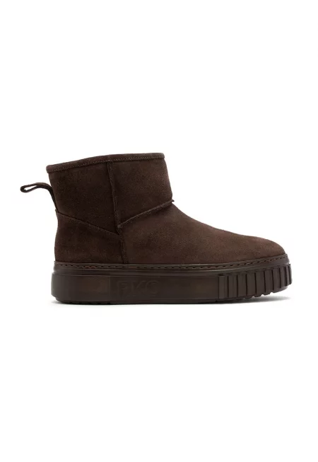 Велурени зимни боти - Тъмнокафяв