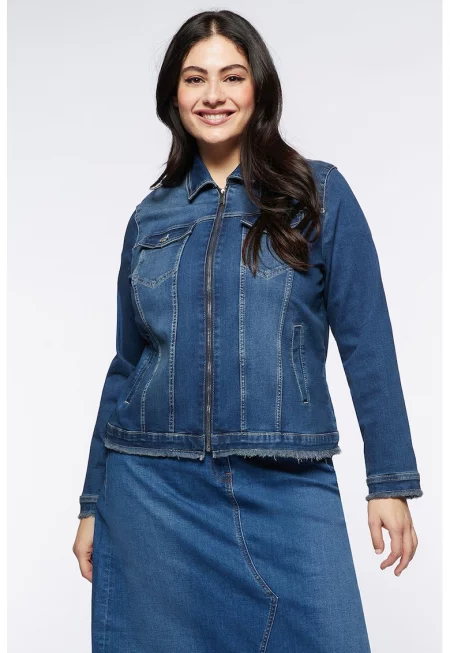 Яке от деним с цип