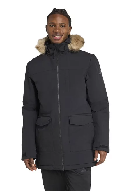 Зимно яке Paveric с качулка - Антрацитно сиво