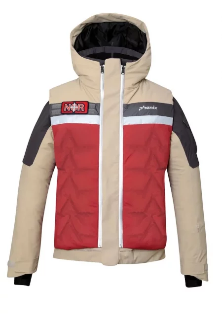 3-в-1 ски яке - бежово - полиестер - с качулка - за мъже -