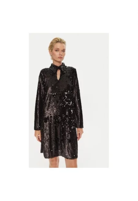 Дамска рокля -  304010255 - Полиестер - Черен - Черен