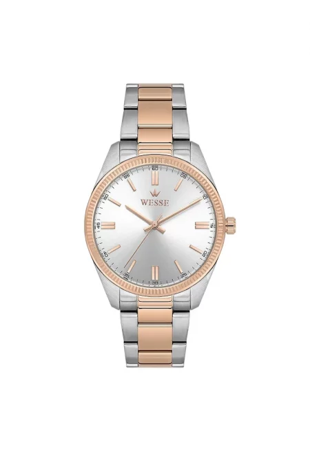 Дамски часовник  WWL113207 - 36мм - стоманена каишка - розово-златист/сребрист - сребрист циферблат - водоустойчивост 5 АТМ