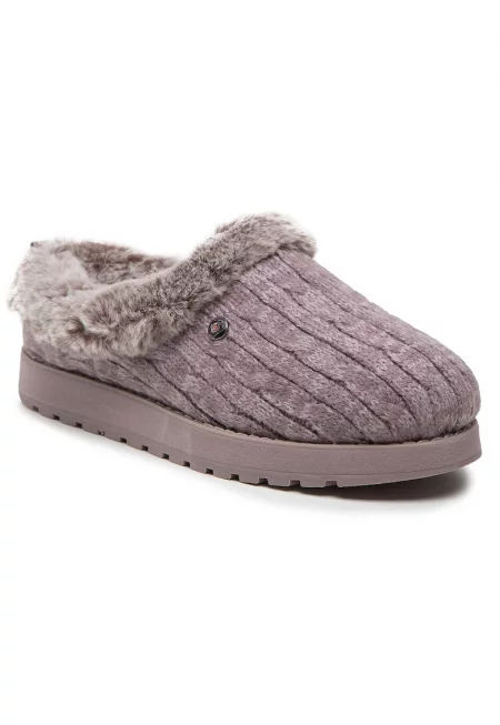 Дамски чехли -  виолетови - текстил