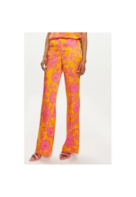 Дамски панталон -  303920104 - Полиестер - Оранжев - Оранжев