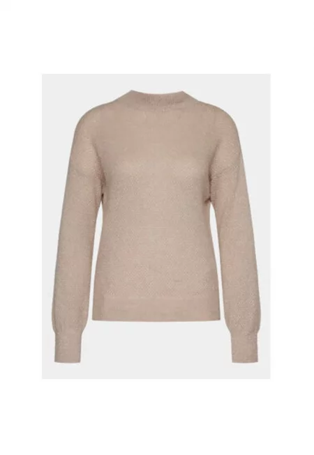 Дамски пуловер -  303917395 - Акрил/Полиестер/Памук - Бежов - Бежов