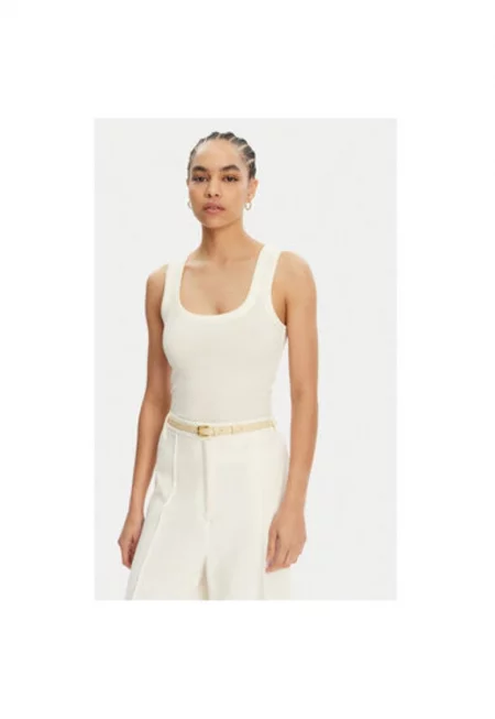 Дамски топ  24E241JS1582032 - Памук - Екрю - Екрю