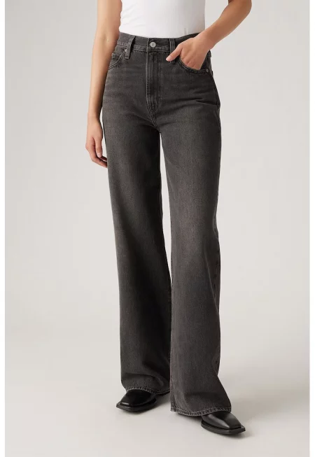 Дънки Ribcage с широк крачол - Антрацитно сиво