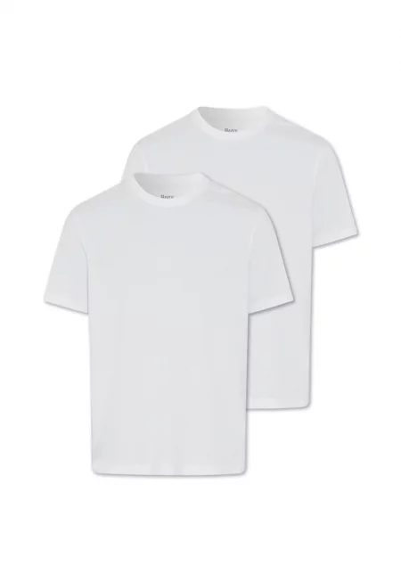 Едноцветна тениска - 2 броя - Бял -
