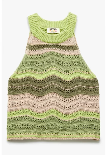 Елек с корше и рипсено деколте