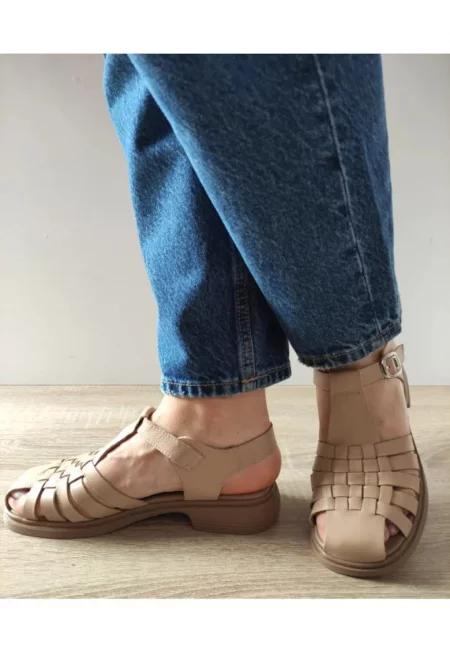 Ежедневни дамски сандали  5250 Бежови - Бежови - Бежов