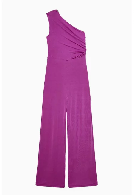 Гащеризон на едно рамо - с драперии - Лилав