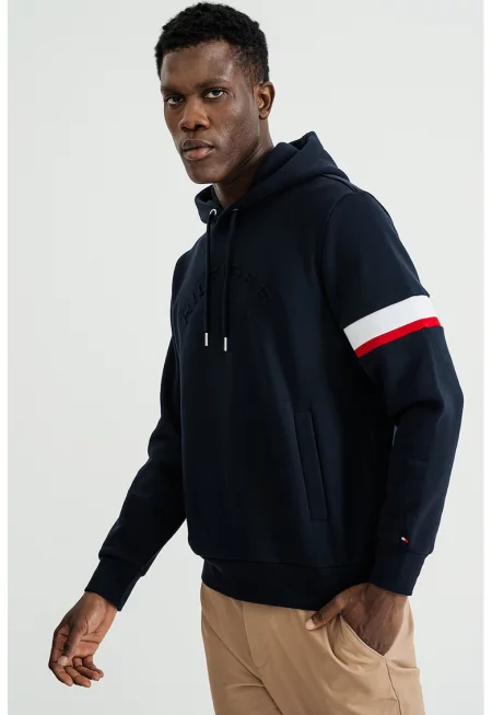 Худи с памук с джобове - Ултрамарин синьо