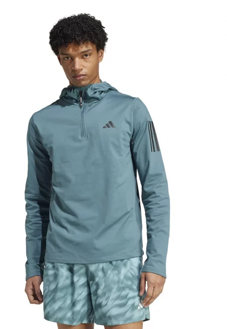 Худи за бягане с къс цип