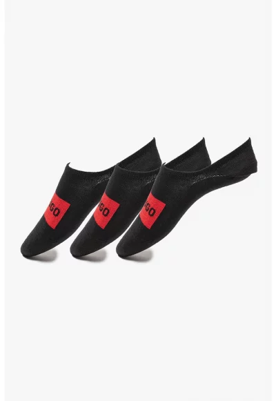 Изрязани чорапи с лого - 3 чифта