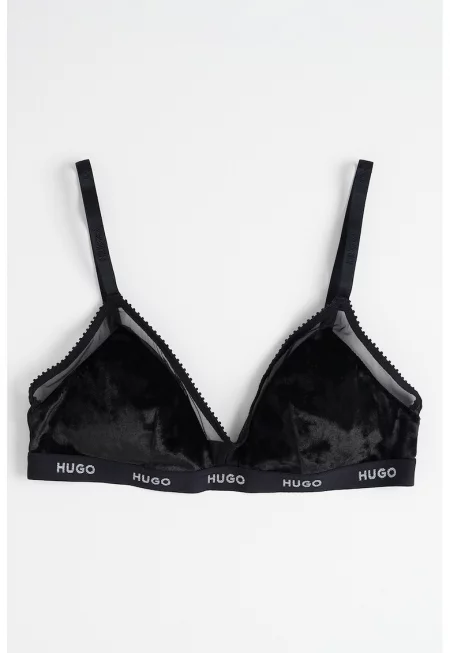 Кадифен сутиен с мрежести зони