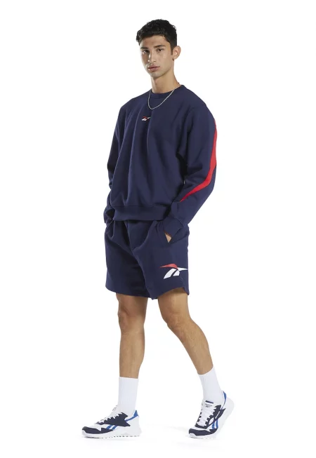 Къс панталон Classics с лого и джобове встрани - Тъмносин