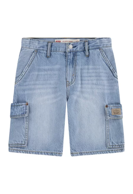 Къси карго дънки - Светлосин