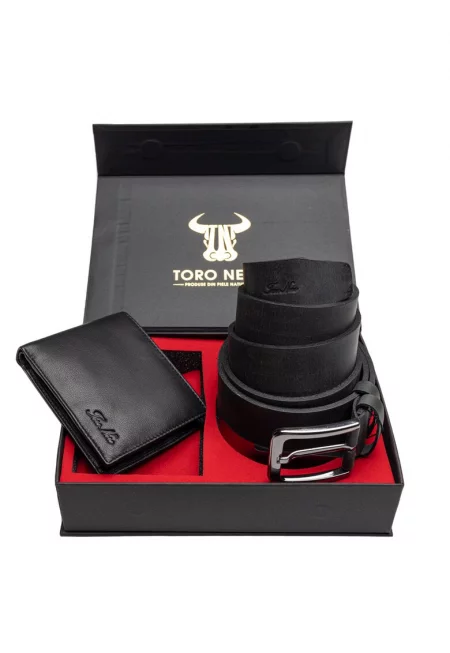 Комплект портфейл и колан - мъжки - от естествена кожа Max-Rubber - xxl