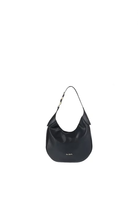 Кожена чанта с метално лого