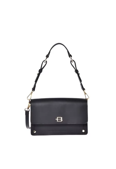 Кожена чанта за рамо с лого