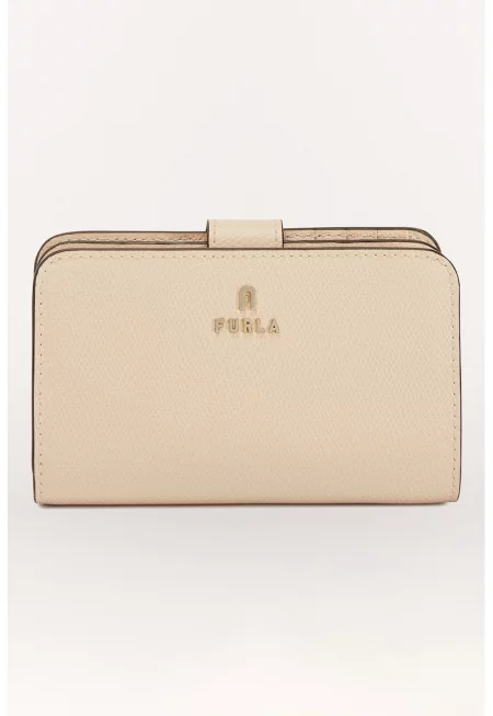 Кожено портмоне Camelia с лого - Крем