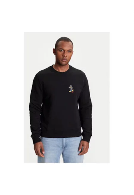 Мъжка блуза  705099 553930 - Органичен памук/полиестер - Черна - Черен