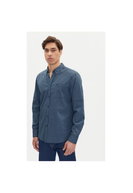 Мъжка риза  1016241 - памук - син - Син