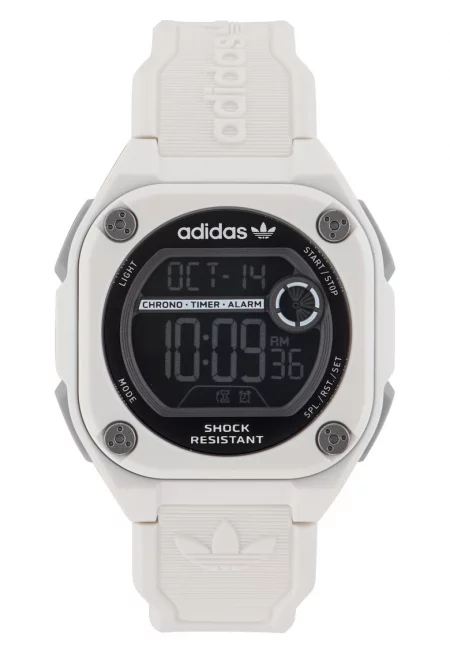 Мъжки часовник  CITY TECH TWO - бял - каишка от смола - водоустойчивост 10 ATM