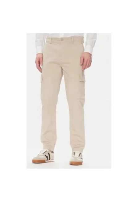 Мъжки панталон  PM211907 - памук - бежов - Бежов