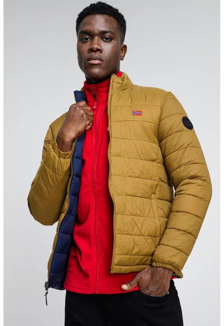 Олекотено двулицево яке California - Тъмносин