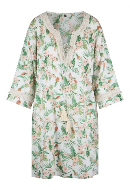 Плажна рокля със странични джобове