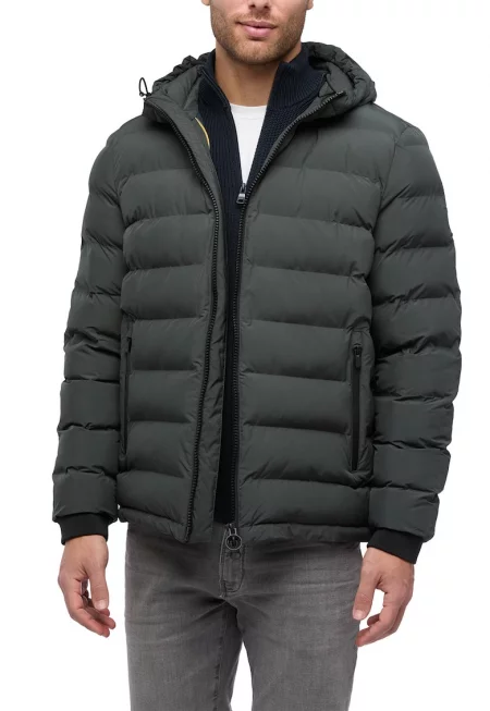 Подплатено зимно яке Spherica с качулка - Tъмносив