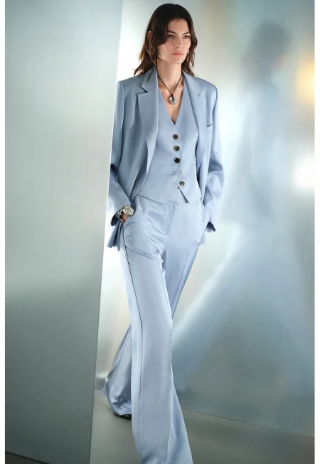 Прав панталон с ръб - Лавандула