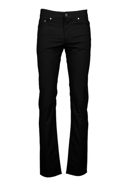 Прави дънки със средна талия - Избеляло черно